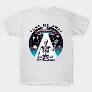 "Take Me Away" Skeleton and UFO T-Shirt